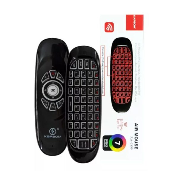 Teclado Air Mouse sem fio (tv/tv box)