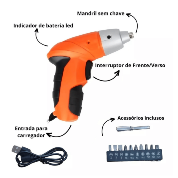 Parafusadeira Elétrica Portátil Onistek - Image 2