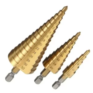 Kit brocas escalonadas HSS (Revestimento em titânio) LWJ - 168