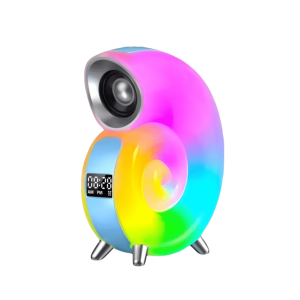 ria de mesa com luz musical Conch, alto-falante inteligente de mesa, luz ambiente para despertador, luminária de mesa com luz noturna inteligente dinâmica Symphony